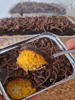 Bolo de chocolate e cenoura